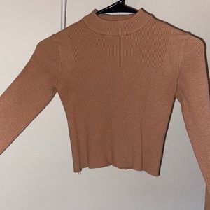 Tan Cropped Sweater